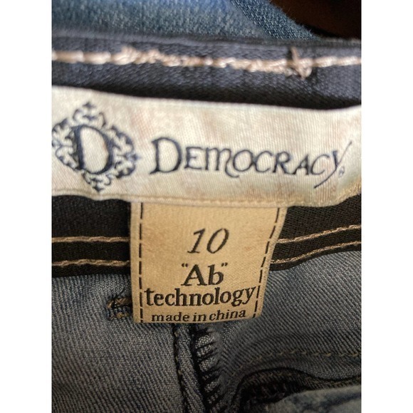 Women’s Democracy Blue Jeans AB Technology Stretch Slimming Size 10 Straight - Picture 6 of 8